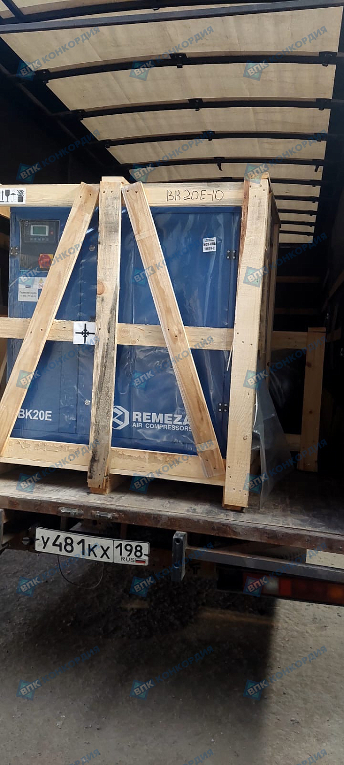 Отгрузка винтового компрессора Remeza ВК20Е-10 в г. Санкт-Петербург